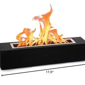 Tabletop Fire Pit by Room Starters (Rectangle, Black)