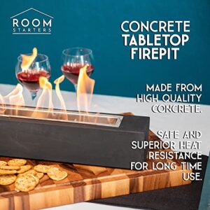 Tabletop Fire Pit by Room Starters (Rectangle, Black)