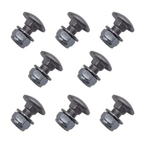 habiiid 8 packs carriage bolts nuts for 784-5581a shave plate scraper bar (5/16-18) 5/8"