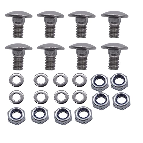 HABIIID 8 Packs Carriage Bolts Nuts for 784-5581A Shave Plate Scraper Bar (5/16-18) 5/8"