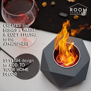 Tabletop Fire Pit by Room Starters (Circle, Graphite)