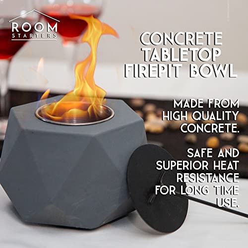 Tabletop Fire Pit by Room Starters (Circle, Graphite)