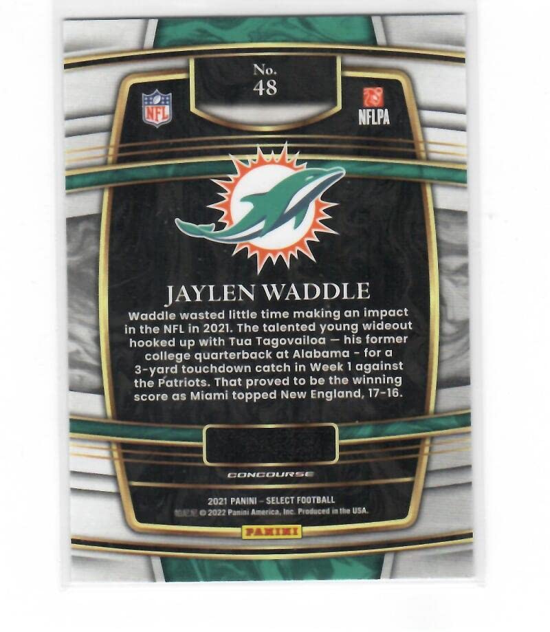 2021 Panini Select #48 Jaylen Waddle Miami Dolphins NM-MT NFL Football Concourse