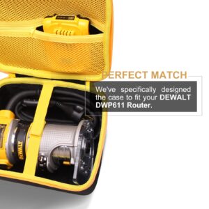 LTGEM Hard Case for DEWALT DCW600B / DWP611 20V Max XR Cordless Router - Travel Protective Carrying Storage Bag(Case Only)