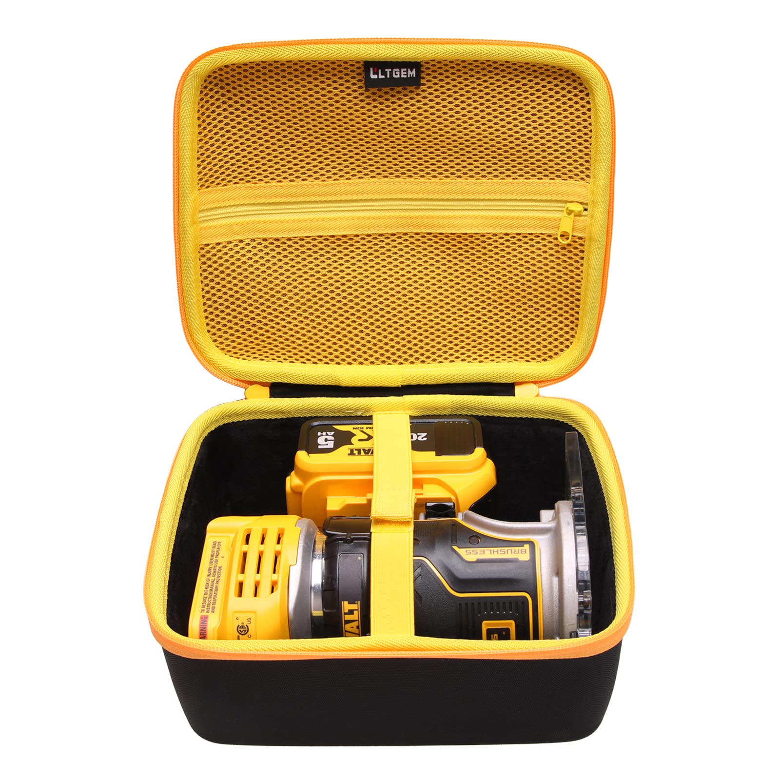 LTGEM Hard Case for DEWALT DCW600B 20V Max XR Cordless Router & DEWALT DWP611 Router - Travel Protective Carrying Storage Bag