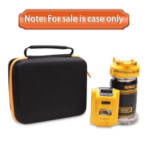 LTGEM Hard Case for DEWALT DCW600B 20V Max XR Cordless Router & DEWALT DWP611 Router - Travel Protective Carrying Storage Bag