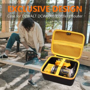 LTGEM Hard Case for DEWALT DCW600B 20V Max XR Cordless Router & DEWALT DWP611 Router - Travel Protective Carrying Storage Bag