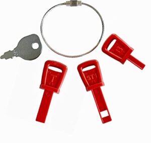 universal snow blower key set （4 pcs/w ring） compatible with powermore troy-bilt craftsman briggs & stratton craftsman tecumseh snow king