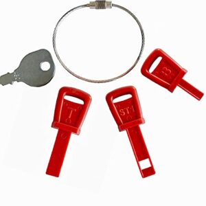 Universal Snow Blower Key Set （4 Pcs/w Ring） Compatible with PowerMore Troy-Bilt Craftsman Briggs & Stratton Craftsman Tecumseh Snow King