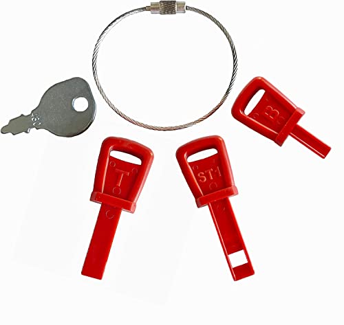 Universal Snow Blower Key Set （4 Pcs/w Ring） Compatible with PowerMore Troy-Bilt Craftsman Briggs & Stratton Craftsman Tecumseh Snow King