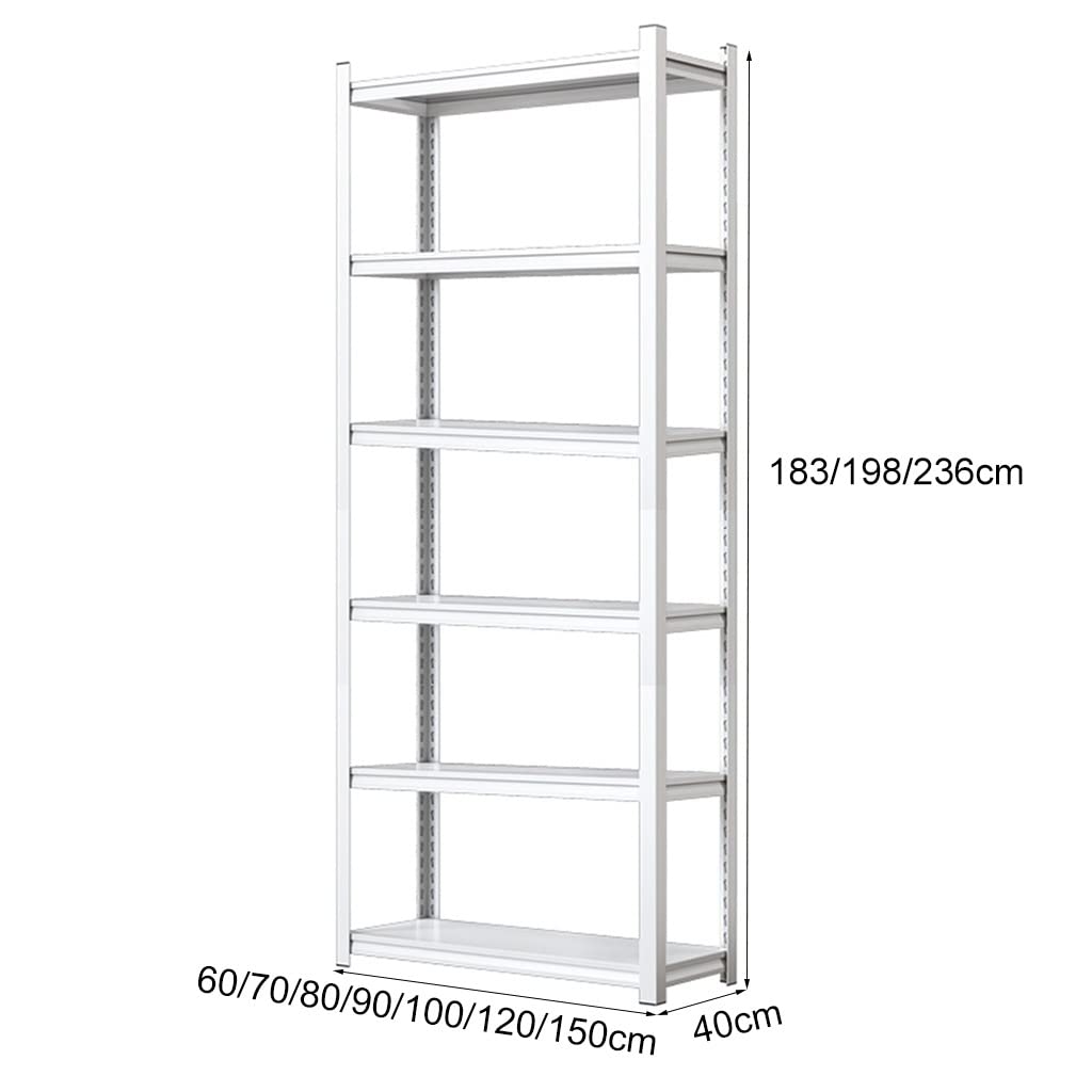 FIFOR Garage Shelving Heavy Duty, Adjustable 6-Tier Metal Shelves for Storage, Utility Shelf Rack,for Bathroom, Living Room, Balcony, Kitchen (Color : B, Size : 120 * 40 * 183cm)