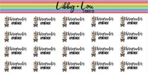 chiropractor appointment planner stickers | libby and lou sticker co