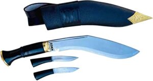 authentic official issued kukri - traditional hand forged blade khukuri - service no.1 standard size - egkh factory outlet in nepal - ready to use - balance water tempered - high carbon steel