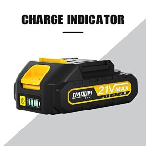 IMOUMLIVE 21V Battery, Lithium Ion, 2.0Ah …