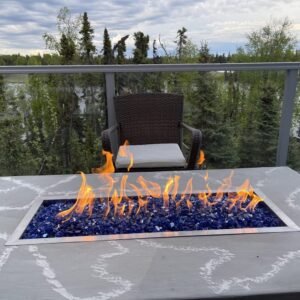 Shengyongh SS018 (1-Pack) 18 x 6 inch Rect Drop-in Fire Pit Pan H-Burner Installed, 70k BTU's