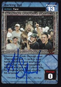 al snow signed 2000 comic images wwf raw deal card 104 marking out wwe autograph - autographed wrestling cards