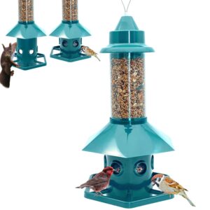 Squirrel Proof Bird Feeder for Outdoors Hanging, Gravity Protection Squirrel Proof Wild Bird Feeders for Outside