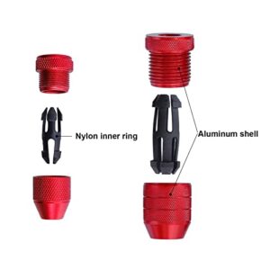 Adjustable Drill Depth Stop, Countersink Drill Bit Depth Stop, Drill Size Range 5/64"-3/16", 15/64"-7/16", Aluminum Drill Stop Outer Ring with Nylon Inner Ring,Suitable for Woodworking Tools, 2 Pcs