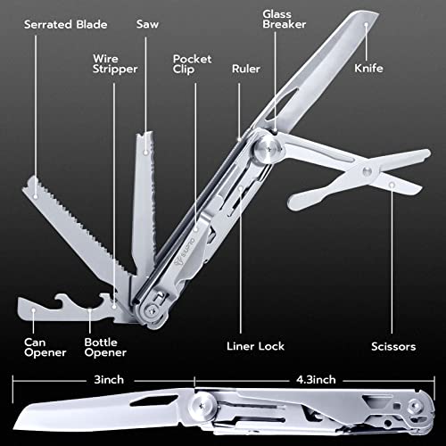 SIUPRO 9 in 1 Multitool Pocket Knife Set for Men, Survival Small Multi Tool with Clip, Tactical Gadgets for Camping, Outdoor, Fishing, Car, Work, Gifts for Him Boyfriend