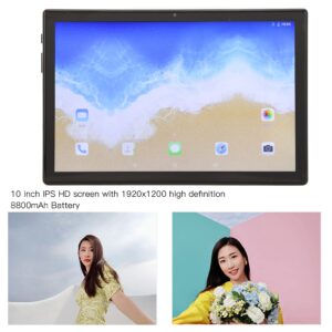 Jakoo 10 inch Tablet, 1920 x 1200 IPS 10 inch Octa-core Processor Portable Tablet for Travel and Home US Plug