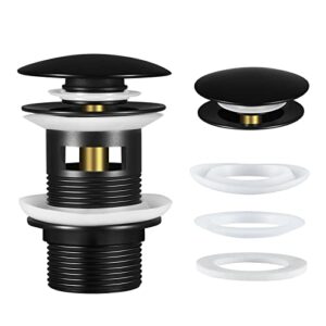 Beletops Black Pop up tub Drain Stopper kit for Freestanding tub Drain/Stopper, Suitable for Bathtub Drain kit(Matte Black)