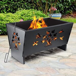 fire pits, outdoor fire pit,firepit for outside,wood burning fire pit,28 inch cast iron fire pit with log grate,poker black