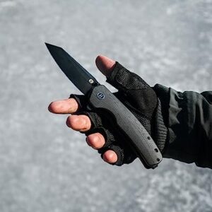 Holtzman's Gorilla Survival Folding Knife D2 Steel Blade G10 Tactical Handle Pocket Folding Knife EDC Giftset for Men (Grey and Red)