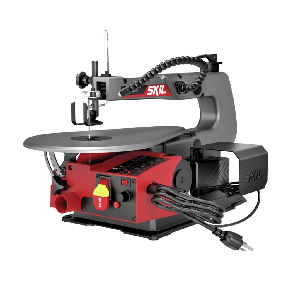 SKIL 1.2 Amp 16 in. Variable Speed Scroll Saw with Foot Pedal & LED Work Light for Woodworking-SS9503-00