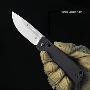 Kizer Pocket Knife 20CV Steel Folding Knives, Aluminum Handle Outdoor Tools, Thumb-stud Openers EDC Knife Ki4481A1