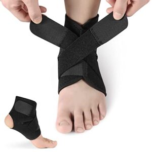 ankle support brace adjustable ankle brace wrap strap for achilles tendonitis support ligament damage sports protect plantar fasciitis support injury recovery one size for men women