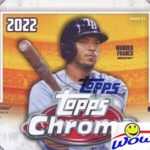 2022 Topps Chrome Baseball EXCLUSIVE Factory Sealed Blaster Box with (2) SPECIAL SEPIA & (2) PINK REFRACTOR PARALLELS! Look for RC & Autos of Julio Rodriguez, Bobby Witt, Wander Franco & More! WOWZZER