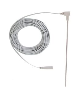 hooga grounding rod with 40 ft ground wire for grounded earth connected products, mats, sheets, pads, wrist bands, blankets, pillow case. stay grounded indoors. stainless steel rod. great for travel.