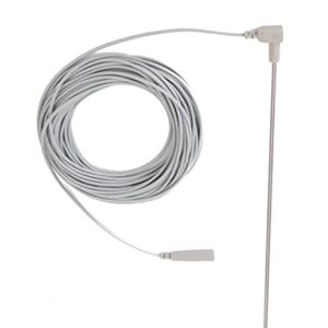 Hooga Grounding Rod with 40 ft Ground Wire for Grounded Earth Connected Products, Mats, Sheets, Pads, Wrist Bands, Blankets, Pillow Case. Stay Grounded Indoors. Stainless Steel Rod. Great for Travel.