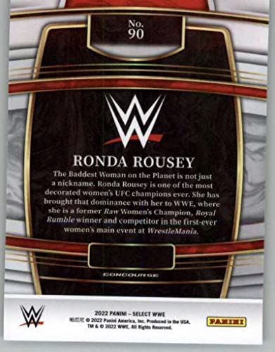 2022 Panini Select WWE #90 Ronda Rousey Concourse WWE Wrestling Trading Card