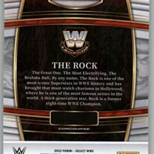 2022 Panini Select WWE #20 The Rock Concourse Legend Wrestling Trading Card