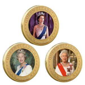 hondony queen elizabeth ii commemorative coin 1926-2022 queen of england collection souvenir colorful coin 2022 coin in memory of her majesty of the united kingdom souvenir memorabilia