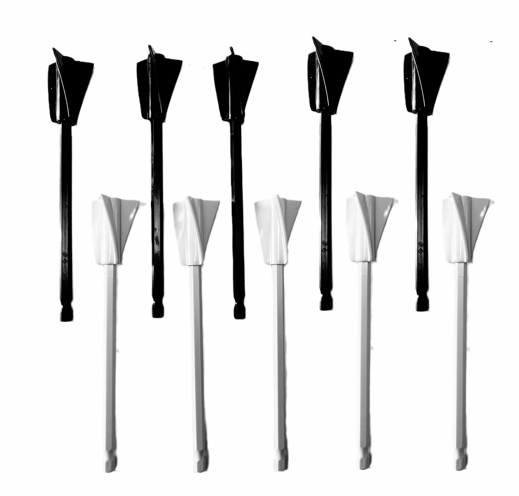 Resin Mixer Epoxy Mixer Paddles,10 PCS Drill Mixing Attachment,Reusable Paint Mixer for Drill,Epoxy drill paddles drill mixer Drill Attachment Paint Stirrers Epoxy Stirrer-Black+White