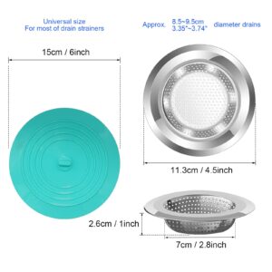 V-TOP 2 Pack Tub Stopper + 4 Pack Sink Strainer Stopper Kit