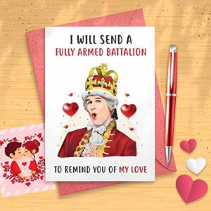 funny hamilton valentine's day card - romantic card, galentines card, cute love card, funny valentines day, funny love card [00390]