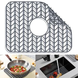 silicone sink mat protectors for kitchen 16.2''x 12.5'' jookki kitchen sink protector grid for farmhouse stainless steel accessory with center drain