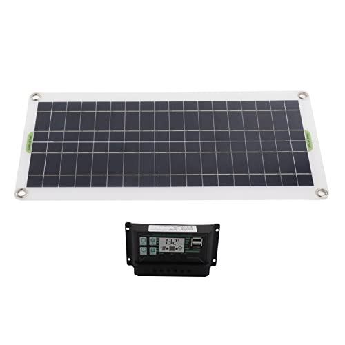 30W Solar Panel 30A Voltage Controller Kit Polycrystalline Silicon for 12V Car RV Boat Marine Trailer Polysilicon with Charge and Battery 12 Volt 10W Car, Boat, RV, Trailer,