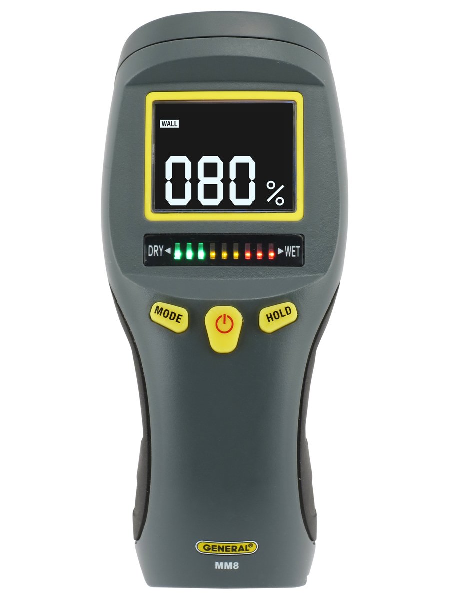 General Tools LCD Moisture Meter #MM8 - Leak and Humidity Detector & Etekcity Infrared Thermometer 774, Digital Temperature Gun for Cooking, Non Contact Electric Laser IR Temp Gauge, Yellow