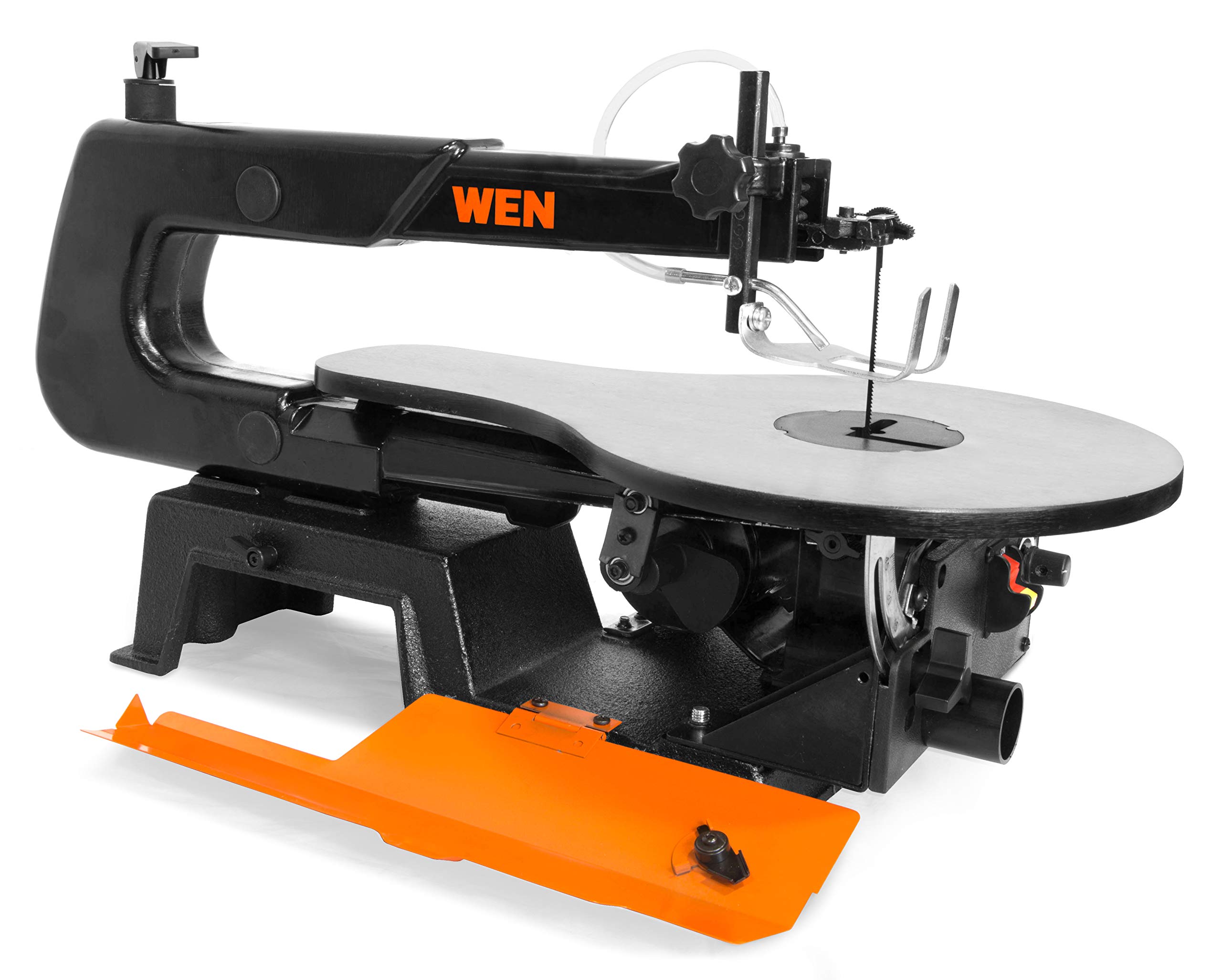 WEN 3922 16-inch Variable Speed Scroll Saw with Easy-Access Blade Changes & WA0392 120V 15-Amp Momentary Power Foot Pedal Switch for Woodworking