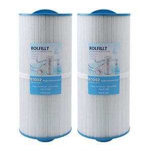 rolfillt pjw60tl-f2s replaces jacuzzi j-300 j-400 spa filter，compatible with unicel 6ch-960, filbur fc-2800，6540-476, 6540-383, hot tub filter with closed handle(not be removed). 2 pack