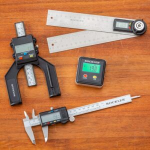 4-Piece Digital Measurement Tool w/Level Box, Height Gauge, Caliper, & Protractor- Precise+Accurate Multifunctional Measurement Kit -Stainless Steel Measuring Tool - Woodworking Tools and Accessories