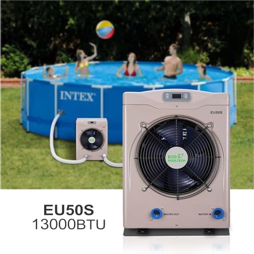 ECOPOOLTECH-Pool Heater for Above Ground Pools,Pool Heat Pump,14000BTU/hr,Up to 5000gallons,110V~120V/60Hz