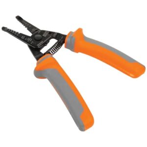 Klein Tools 11055RINS 1000V Insulated Klein Kurve Wire Stripper/Cutter Cuts and Strips 10-18 Solid and 12-20 Stranded AWG Wire