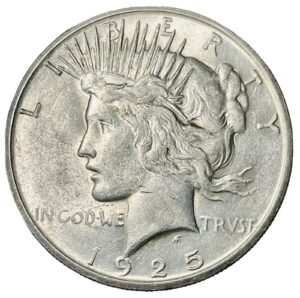 1921-1935 peace dollar, usa's last circulating silver dollar. design celebrating peace after world war 1. $1 graded by seller circulated condition