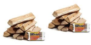 firewood by home and country usa (50 lbs) - hardwood, firewood for outdoor fire pits, fireplaces, wood burning stoves, and campfires (w/fire starter)