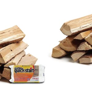 Firewood by Home and Country USA (50 LBS) - Hardwood, Firewood for Outdoor Fire Pits, Fireplaces, Wood Burning Stoves, and Campfires (w/Fire Starter)